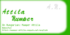 attila mumper business card